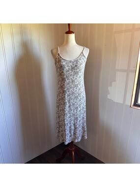 Vintage 90s Cottagecore Floral Midi Dress Juniors 9/10